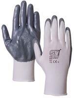 GLOVE, NITRILE COATED, GREY/WHITE, XL