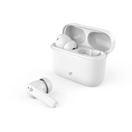 Fully Wireless Earphones | ENC (Environmental Noise Cancelling) | Bluetooth® | Maximum battery play time: 24 hrs | Touch Control | Charging case | Wireless charging case | Built-in microphone | Voice control support | Noise canceling | IPX4 | White