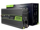 Įtampos keitiklis 12Vdc/230Vac 2000W/4000W 50Hz, su USB 5V 2.1A; Green cell