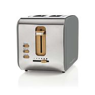 Toaster | Soft Touch Series | 2 Bread Slices | 2 Slots | Browning levels: 6 | Defrost feature | Grey