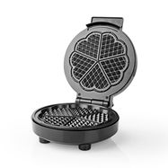 Waffle Maker | 5 heart shaped waffles | 19 cm | 1000 W | Automatic temperature control | Aluminium / Plastic