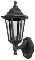 OUTDOOR LANTERN WITH PHOTOCELL, BLACK
