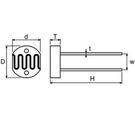 Фоторезистор 2-20 кОм 100мВт
