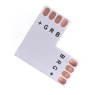 Коннектор для светодиодной RGB ленты 10 мм L-образный, под пайку