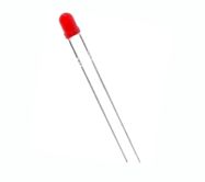 LED Ø3mm; red; frosted;