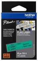 TAPE, LABEL PRINTER, BLK/GRN, 45MMX21MM