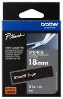 TAPE, LABEL PRINTER, BLK/WHT, 3MX18MM