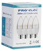 LED LAMP, CANDLE, 3000K, 320LM, 30W