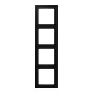 4 slot frame LS990 JUNG LS984SWM (black, matte)