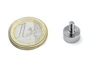 Magnetas su sriegiu tvirtinimui M3 Ø10x5mm NdFeB N42