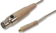 CABLE, HEADSET MIC, 4P MINI XLR BEIGE