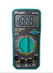 Digital multimeter TRMS, 1000/750 V AC/DC, 10A, 200MOm, 200uF, diode test, continuity test, Pro'sKit