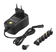 AC/DC switching adaptor 3-12V 1.5A, plug-in