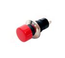 Switch:push-button; OFF-ON fixed, 2pins. 1A/250VAC SPST-NO Ø12mm, red button