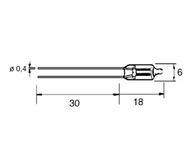 Neon lamp 65-90V 0.3mA 6x18mm