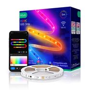 Skaitmeninės LED juostos komplektas su Wi-Fi valdikliu ir maitinimo šaltiniu, RGB IC, 5m, 24W, TUYA / Smart Life, NOUS