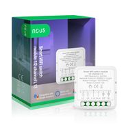 Išmanusis Wi-Fi jungiklis L13, 1-2 kanalų, veikia su įprastu jungikliu, 230V 16A, TUYA / Smart Life, NOUS