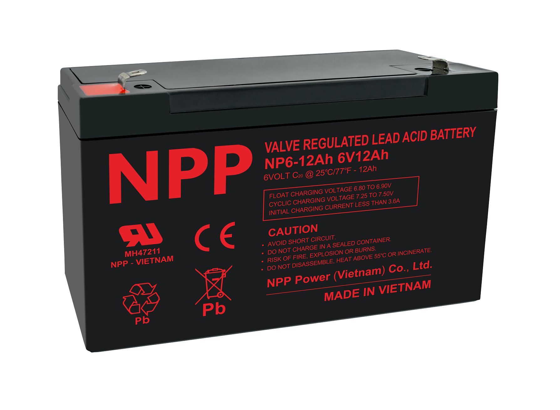 Yuasa NP12-6 12Ah 6V batteria al piombo / AGM NP 12-6 Approvazione VdS  G194006 ordina su