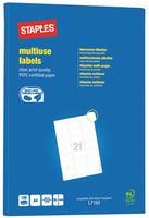 LASER & INKJET LABELS 63.5X38.1 (21/SHT)