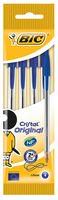 BALLPOINT PEN CRISTAL MED POUCH 4 BLUE