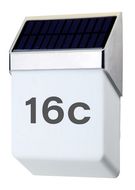 Indikacinis šviestuvas namo numeriui, su saulės baterija 0.5W, 50lm, 6000K, IP54, 2000mA