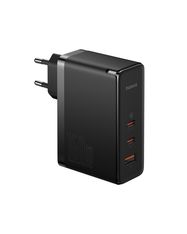 Sieninis įkroviklis GaN5 Pro 160W USB + 2xUSB-C QC4+ PD3.1 su USB-C 1m laidu, juodas