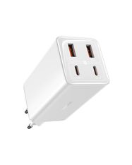 Wall Fast Charger GaN6 Pro 100W 2xUSB-A + 2xUSB-C QC PD with USB-C Cable 1m, White