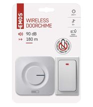 Wireless Doorbell, 90dB, 180m, white, EMOS