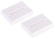BREADBOARD, 170 PIN, WHITE, 2PK