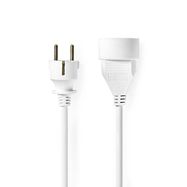 Extension Cable M - F | Type F (CEE 7/7) | CEE 7/3 | 3.0 m | 3680 W | 100 - 240 V AC 50/60 Hz | Kind of grounding: Pin Earth | H05VV-F 3G1.5 | Device power output connection(s): Type F (CEE 7/3) | White