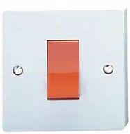 1G 45A COOKER SWITCH WHITE