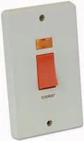 2G 50A COOKER SWITCH WHITE
