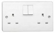 13A 2G SP SWITCHED SOCKET WHITE (PK50)