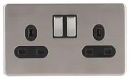 SWITCHED SOCKET, 2-GANG, 13A, 250V