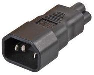 ADAPTER, 3POS, IEC C14-C5, 10A/250V, BLK