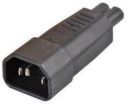 ADAPTER, IEC C14-IEC C7, 10A/250V, BLK