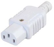 CONNECTOR, C13 REWIREABLE STRAIGHT WHITE