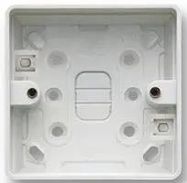 PVC SURFACE BOX, 1-GANG, 1X PUSH-OUT