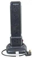 EXTENSION TOWER 10G SWTCH SURGE, USB BLK