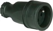 BELGIUM/FRENCH BLK RUBBER CONN IP20