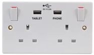TWIN SWITCHED SOCKET WITH USB 3.6A