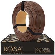 3D plastikas PLA ruda (chocolate brown) 1.75mm 1kg refill pakuotė Rosa3D
