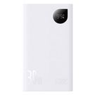 LiPo išorinis akumuliatorius (Powerbank) 20000mAh 30W su PD3.0 QC3.0 3xUSB + USB C ADAMAN 2 balta BASEUS