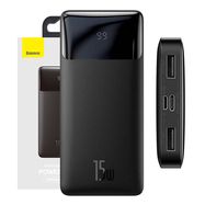 LiPo išorinis akumuliatorius (Powerbank) 10000mAh 15W 5V 3A 2xUSB + USB C Bipow juodas BASEUS