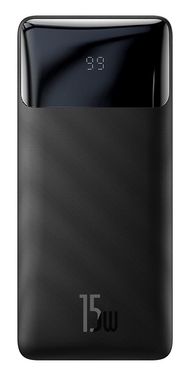 Внешний аккумулятор LiPo (Powerbank) 10000mAh 15W 2xUSB, USB-C, черный DIGITAL BASEUS
