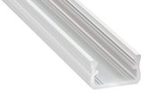 Profilis aliuminis anoduotas baltas LED juostoms paviršinis, A, 2.02m LUMINES