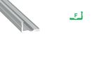 Анодированный алюминиевый угловой профиль для светодиодной ленты, F, 1м, LUMINES