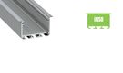Profilis aliuminis anoduotas LED juostoms įleidžiamas, platus, gilus, INSO, 1m LUMINES