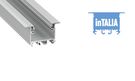 Aluminum profile for LED strips recessed, wide, deep, inTALIA, 1m LUMINES