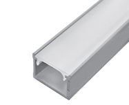 Profilis aliuminis anoduotas LED juostoms paviršinis, aukštas SURFACE MAX, 3m